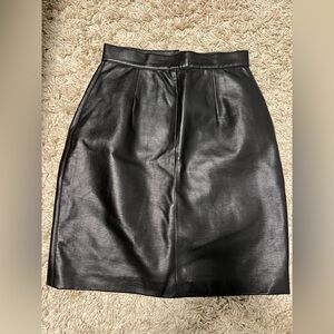 Elegant Black Leather Skirt